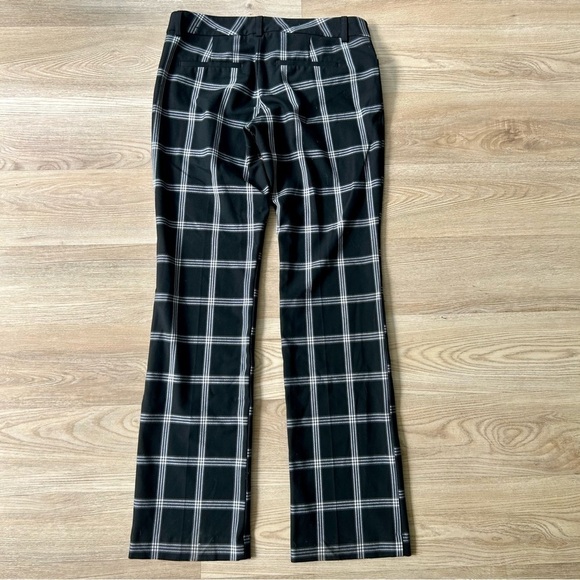 Express Editor Black & White Plaid Trousers/ Pants Straight Leg - Picture 5 of 5